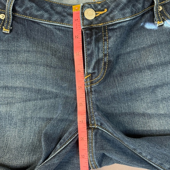 GAP pants women 29R low rise elastic waist girlfriend maternity jeans blue - Picture 9 of 10